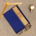NAVY BLUE MAHESHWARI PURE HANDLOOM COTTON SILK SAREE