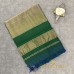 DUAL SHADE BOTTLE GREEN MAHESHWARI PURE HANDLOOM SILK COTTON SAREE