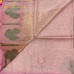 BLUSH PINK FLORAL MOTIF TISSUE LINEN SAREE