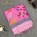 PINK MULTICOLOUR LEAF MOTIF LINEN SAREE