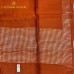 RUST ORANGE SILK LINEN HANDLOOM SAREE FEATURING ELEGANT SEQUIN WORK