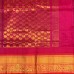 Deep Bottle Green Mangalagiri Pure Handloom Silk Cotton Saree with Red and Gold Temple Pallu