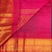 Deep Bottle Green Mangalagiri Pure Handloom Silk Cotton Saree with Red and Gold Temple Pallu