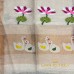 CREAM  AND OFF  WHITE  SILK LINEN SAREE