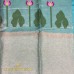 TEAL GREEN FLORAL MOTIF TISSUE LINEN SAREE