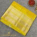 Lemon Yellow Mangalagiri Pure Handloom Silk Cotton Saree with Gold and Silver Zari Border