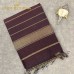 PLUM PURPLE MAHESHWARI PURE HANDLOOM COTTON SILK SAREE