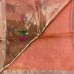 PEACH COPPER FLORAL TISSUE LINEN SAREE