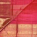 Orange Mangalagiri Pure Handloom Silk Cotton Saree with Gold Zari Peacock Pallu