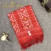 CORAL RED TUSSER SILK SAREE