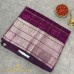 Purple Mangalagiri Pure Handloom Silk Cotton Saree with Silver Zari Border