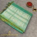 Aqua Green Mangalagiri Pure Handloom Silk Cotton Saree with Silver Zari Border