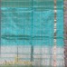 Aqua Green Mangalagiri Pure Handloom Silk Cotton Saree with Silver Zari Border