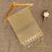 ELEGANT GREYISH BEIGE  MAHESHWARI PURE HANDLOOM SILK COTTON SAREE
