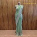SAGE GREEN AND ZARI BORDER SHIFFON GEORGETTE SAREE
