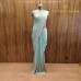 LIGHT GREEN WITH GOLD/SILVER ZARI BORDER SHIFFON GEORGETTE SAREE