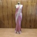 ONION PINK WITH ZARI BORDER SHIFFON GEORGETTE SAREE