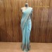 AQUA BLUE WITH SILVER ZARI SHIFFON GEORGETTE SAREE
