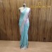 SKY BLUE WITH LIGHT PINK SHIFFON GEORGETTE  SAREE