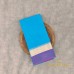Bright Blue Pure Handloom Cotton Silk Saree with Purple Dual-Tone Zari Border