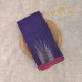 Dark Violet Pure Handloom Cotton Silk Saree with Purple Temple Zari Border