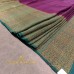ROYAL PURPLE AND BOTTLE GREEN  BANARASI RAW SILK SAREE