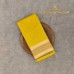 Bright Yellow Pure Handloom Cotton Silk Saree with Cream Gold Antique Zari Border