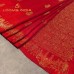 CRIMSON RED BANARASI RAW SILK SAREE