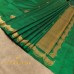BOTTLE GREEN BANARASI RAW SILK SAREE