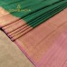 DEEP EMERALD GREEN AND LITE LAVENDER BANARASI TUSSER SILK SAREE