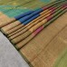MUSTARD GOLD AND PEACOCK BIUE MULTICOLOUR BANARASI TUSSER SILK SAREE