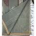 SMOKE COLOUR PURE HANDLOOM COTTON SAREE