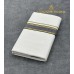 Off-White Pure Handloom Balaramapuram Kasavu Double Mundu with Gold Kasavu and Grey and Black Kara