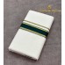 Off-White Pure Handloom Balaramapuram Kasavu Double Mundu with Gold Kasavu and Dark Green Kara