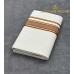 Off-White Pure Handloom Balaramapuram Kasavu Double Mundu with Gold Kasavu and Rust Brown Kara