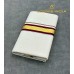 Off-White Pure Handloom Balaramapuram Kasavu Double Mundu with Gold Kasavu and Maroon Kara