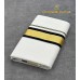 Off-White Pure Handloom Balaramapuram Kasavu Double Mundu with Gold Kasavu and Black Kara