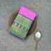PURE HANDLOOM KANCHIPURAM  SILK SAREE-LIGHT MAGENDA CONTRAST PEACOCK GREEN BORDER