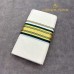 Off-White Pure Handloom Balaramapuram Kasavu Double Mundu with Broad Gold Kasavu and Dark Green Kara