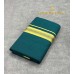 Peacock green Pure Handloom Balaramapuram Unakkupaav Kasavu Double Mundu  –  with Golden Kasavu Border & Double Gold Stripe Detail