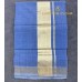 Soft Powder Blue Pure Handloom Balaramapuram Kasavu Double Mundu Set –  Broad Dual-Tone Gold & Silver Kasavu Border