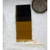 Jet Black Pure Handloom Cotton Silk Saree with Thread Buttas and Mustard Border
