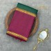 Pure Kanchipuram Handloom Silk Saree – Dark Green Body with Vaira Oosi Zari Detailing & Contrast Rich Magenta Korvai Border