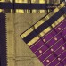 Pure Kanchipuram Handloom Silk Saree – Regal Purple Body with Zari Motifs & Contrast Dark Brown Zari Border