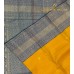 Pure Kanchipuram Handloom Silk Saree – Vibrant Mango Yellow Body with Mughal Zari Motifs & Contrast Peacock Blue Annapakshi Border