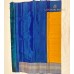 Pure Kanchipuram Handloom Silk Saree – Vibrant Mango Yellow Body with Mughal Zari Motifs & Contrast Peacock Blue Annapakshi Border