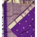 RICH VIOLET PURE KANCHIPURAM HANDLOOM SILK SAREE