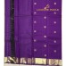 RICH VIOLET PURE KANCHIPURAM HANDLOOM SILK SAREE