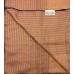 Pure Linen Handloom Saree – Soft Peach Check Weave with Dark Violet Border