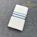 Off-White Pure Handloom Balaramapuram Kasavu Double Mundu with Silver Kasavu and Blue Kara